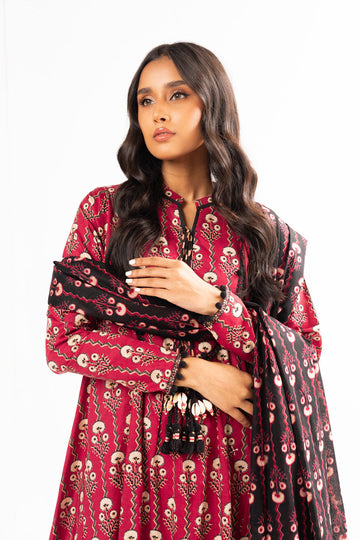 Alkaram Studio SS-22-1-24 Maroon Spring Summer Collection Online Shopping